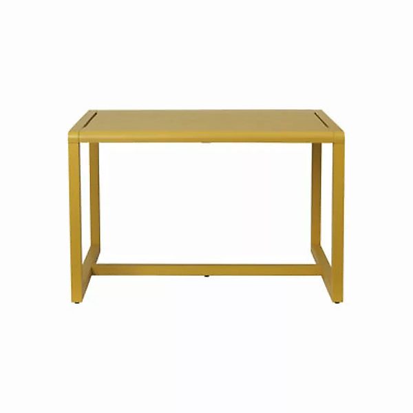 Kindertisch Little Architect holz gelb / 4-Sitzer - 76 x 55 cm - Ferm Livin günstig online kaufen