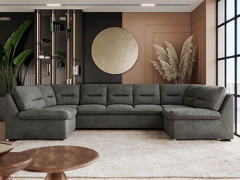 MKS MÖBEL Ecksofa COMODO U, Set, Sofa big XXL, Wellenfedern, Wohnlandschaft günstig online kaufen