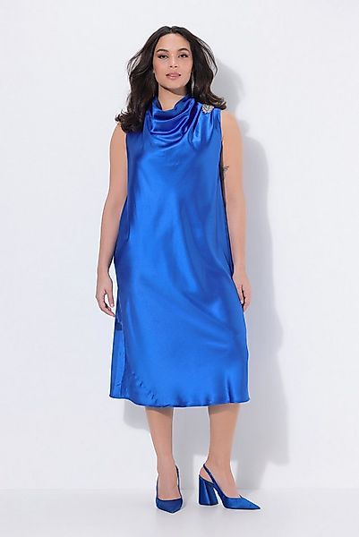 Ulla Popken Cocktailkleid Satin-Midikleid Ziersteine Stehkragen ärmellos günstig online kaufen