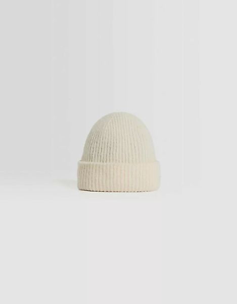 Bershka Basic-Mütze Damen Rohweiß günstig online kaufen