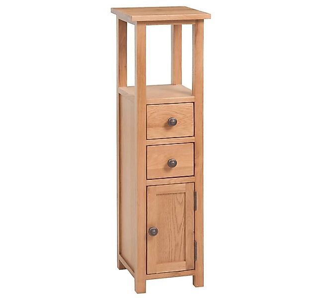 vidaXL Fächerschrank Eckschrank 26x26x94 cm Massivholz Eiche (1-St) günstig online kaufen