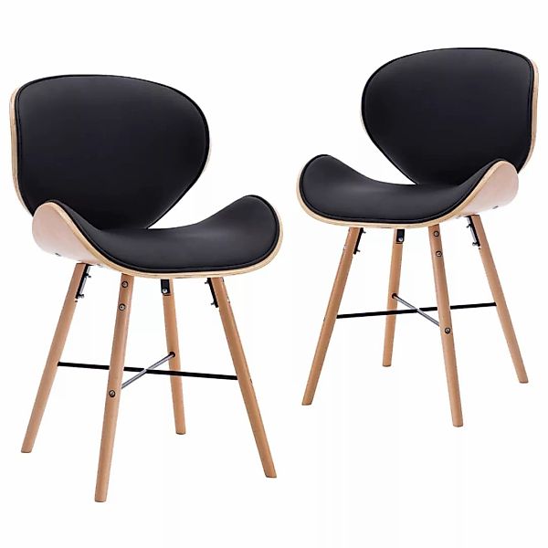 vidaXL Esszimmerstuhl Esszimmerstühle 2 Stk. Schwarz günstig online kaufen
