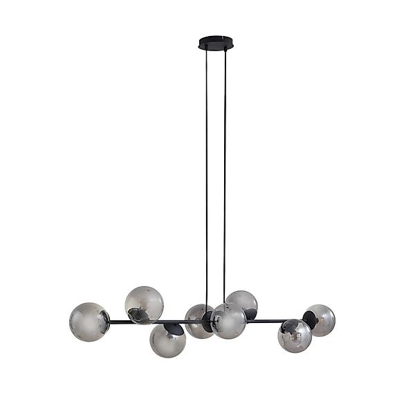 Lindby Pendelleuchte Isamer 10034203 Modern in Schwarz aus Metall 8-flammig günstig online kaufen