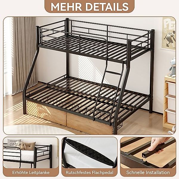 OKWISH Metallbett Etagenbett für Jugendliche, Erwachsene (Hochbett, Doppelb günstig online kaufen
