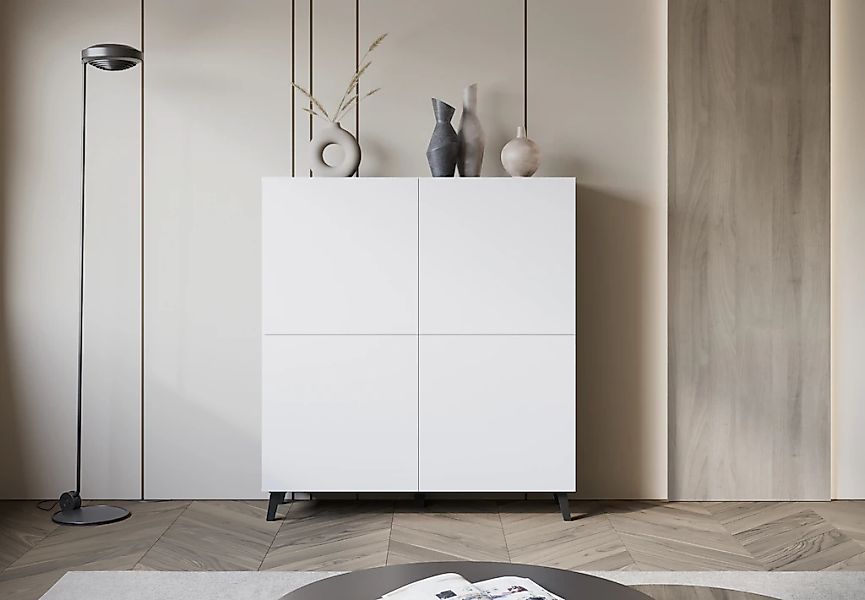 Home affaire Highboard "HIGHBOARD PHUKET II, Stilvolle, grifflose Hochkommo günstig online kaufen