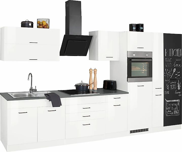 KOCHSTATION Küchenzeile »KS-Trier«, mit E-Geräten, Breite 370 cm günstig online kaufen