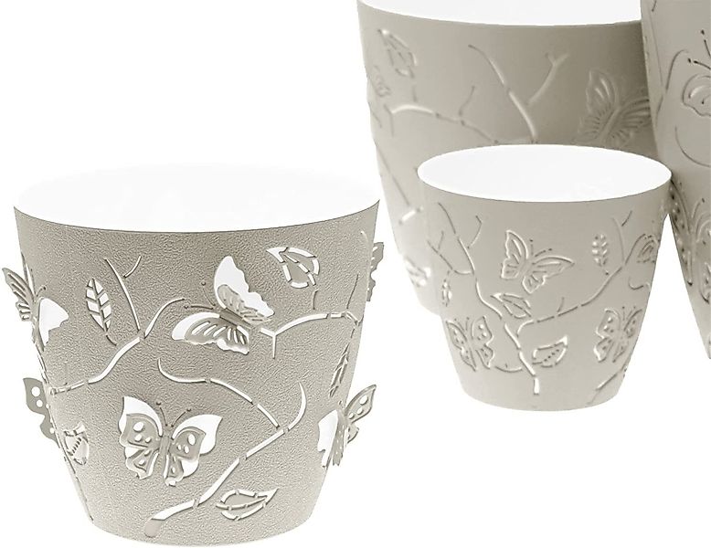Lashuma Blumentopf Beige (Set, 4 St), günstig online kaufen