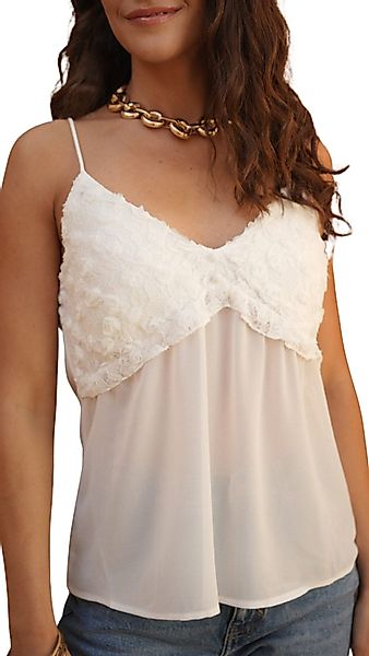 Charis Moda Spitzentop Top mit Spaghettieträgern günstig online kaufen