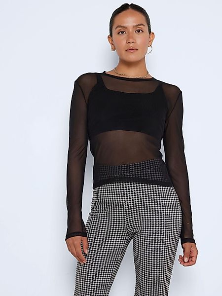 Noisy may T-Shirt Mesh Langarm Shirt günstig online kaufen