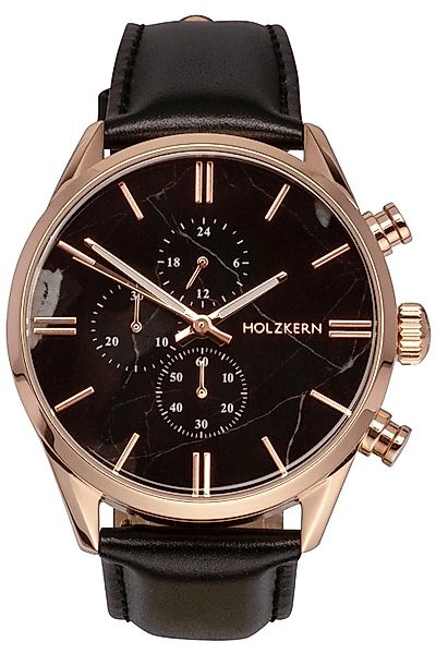 Holzkern Quarzuhr Chronograph Relational Marmor/Roségoldfarben günstig online kaufen