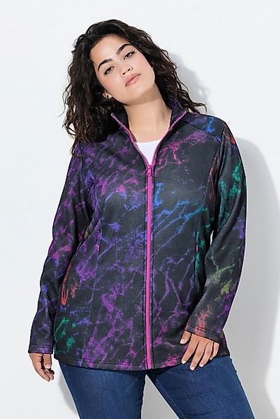 Angel of Style Sommerjacke Strickfleece-Jacke farbiger Alloverdruck günstig online kaufen