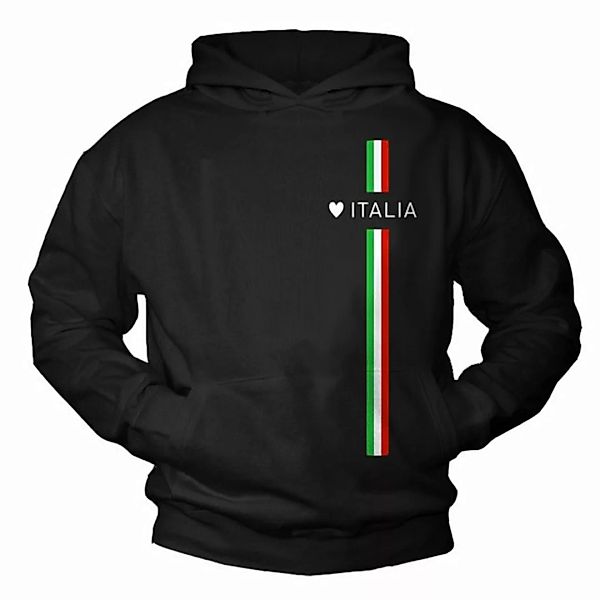 MAKAYA Kapuzenpullover Herren Kapuzen T-Shirt mit italienischer Flagge Herz günstig online kaufen