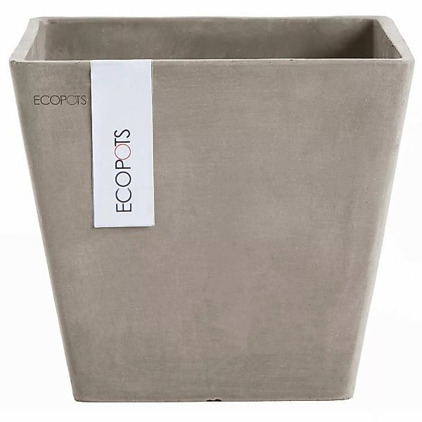 Ecopots Pflanztopf Rotterdam Braungrau 20 cm günstig online kaufen
