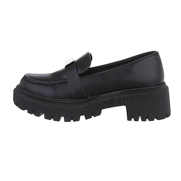Ital-Design Damen Mokassins Freizeit Slipper Blockabsatz günstig online kaufen