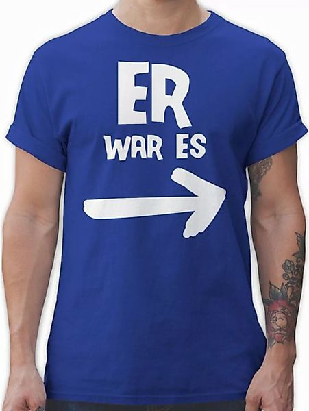 Shirtracer T-Shirt Er war es Sprüche Statement mit Spruch günstig online kaufen