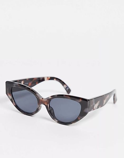 ASOS DESIGN – Cat-Eye-Sonnenbrille aus recyceltem Material in grauer Schild günstig online kaufen