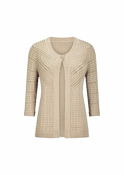 GOLDNER Strickjacke "Elegante Strickjacke mit Rippenblende" figurschmeichel günstig online kaufen