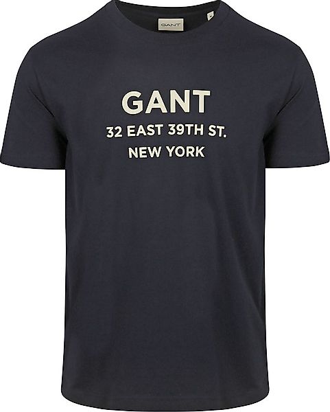 Gant T-shirt Graphic Logo Navy - Größe XL günstig online kaufen