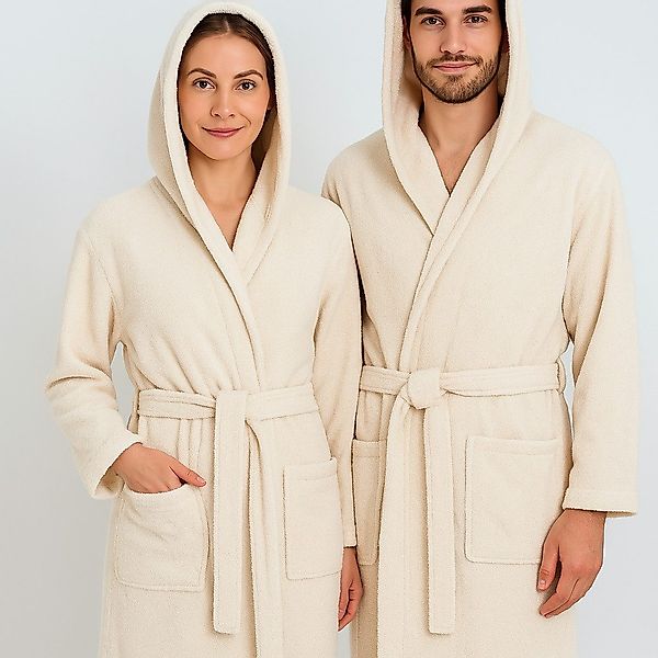 Veluna Home Unisex-Bademantel lang mit Kapuze, günstig online kaufen