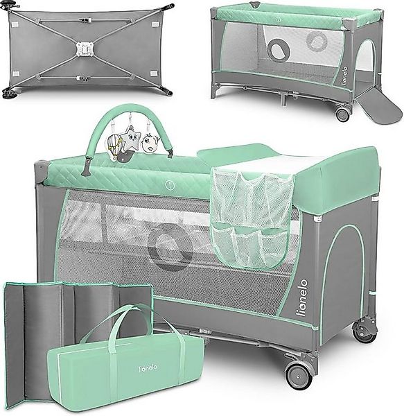 lionelo Baby-Reisebett FLOWER, 4in1:Laufstall Baby, Wickeltisch, Zwei Matra günstig online kaufen