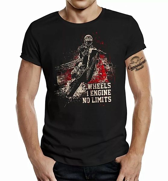 GASOLINE BANDIT® T-Shirt für Biker und Cross Offroad Fans: No Limits günstig online kaufen