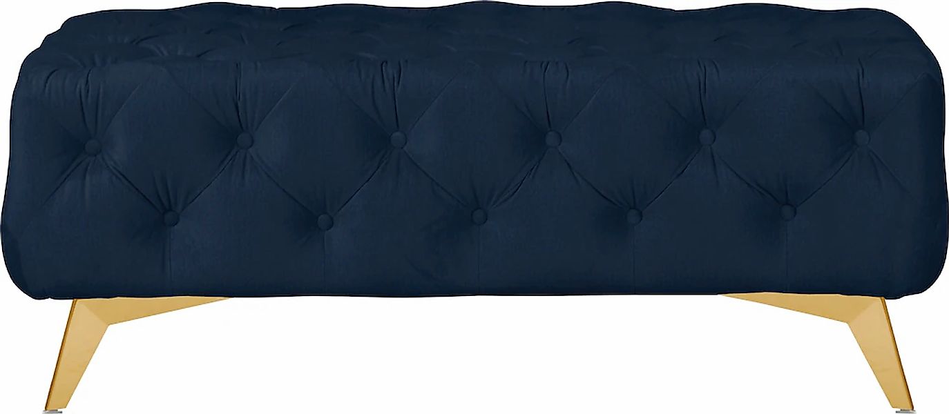 Leonique Polsterhocker "Amaury", Chesterfield-Optik, Breite 120cm, Fußfarbe günstig online kaufen