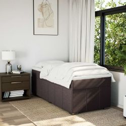 vidaXL Bett Boxspringbett mit Matratze Dunkelbraun günstig online kaufen