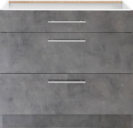 wiho Küchen Unterschrank "Cali" 90 cm breit, mit 2 großen Auszügen ohne Arb günstig online kaufen
