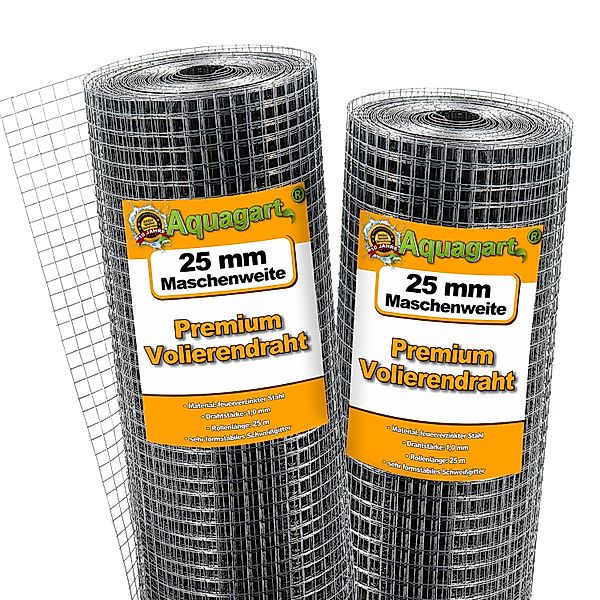 Aquagart Volierendraht 25m x 1m Volierendraht günstig online kaufen
