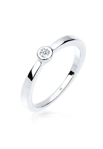 Elli DIAMONDS Verlobungsring Diamant Weiß Brillantschliff (0.03 ct) 925 Ste günstig online kaufen