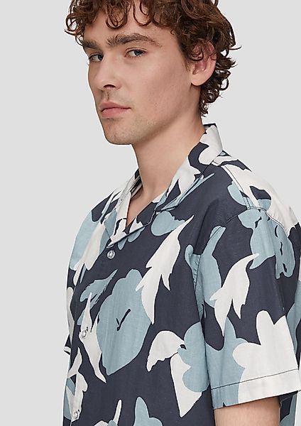 QS Kurzarmhemd Kurzarmhemd mit All-over-Print günstig online kaufen