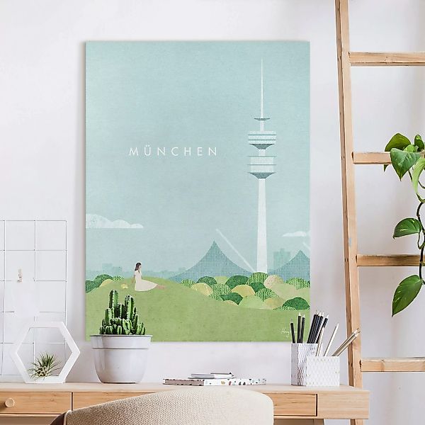 Leinwandbild Reiseposter - München günstig online kaufen