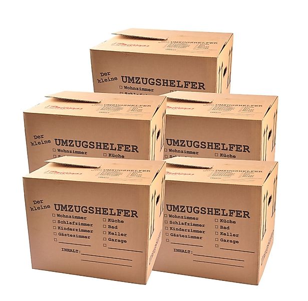 BURI Aufbewahrungsbox 5er-Set Umzugskartons 41x35x34 Umzugskiste günstig online kaufen