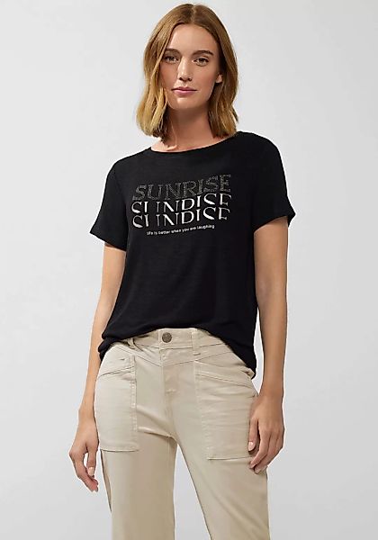STREET ONE T-Shirt LTD QR stone wording shirt günstig online kaufen