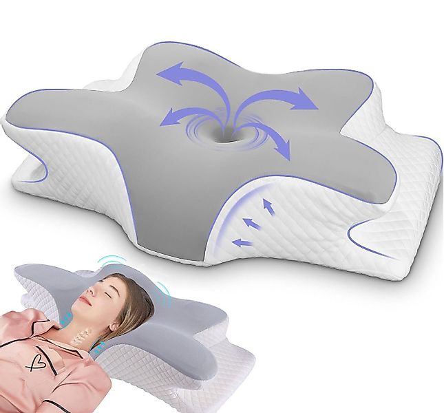 SinLaw Nackenstützkissen Memory Foam orthopädisches Kissen für Nackenschmer günstig online kaufen