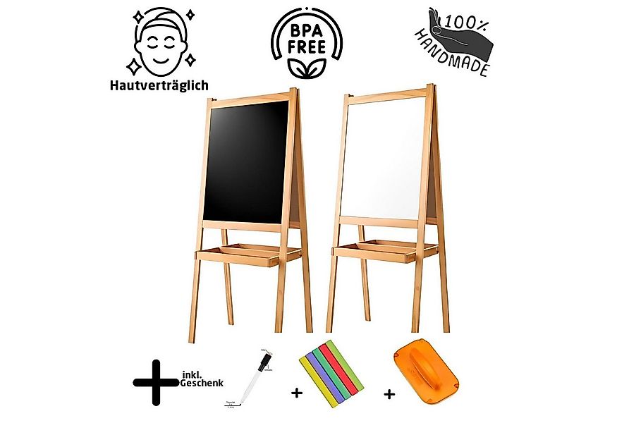 Jungengel Standtafel 2in1 Kinder Kreidetafel Whiteboard Holz Schultafel Kin günstig online kaufen