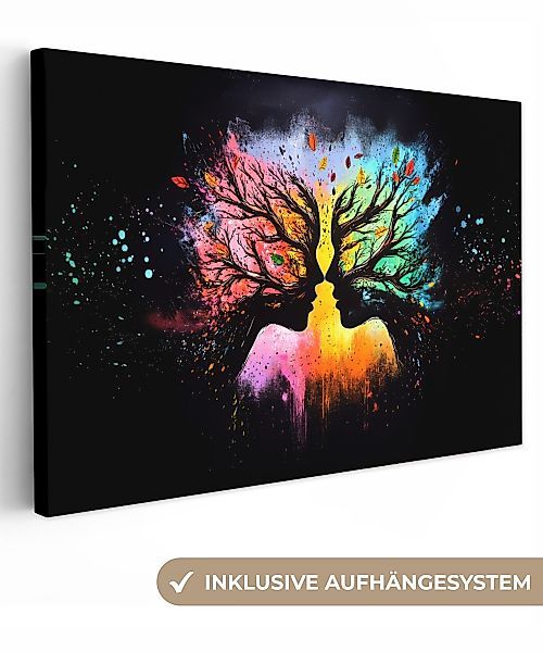 OneMillionCanvasses® Leinwandbild Gesichter - Silhouetten - günstig online kaufen