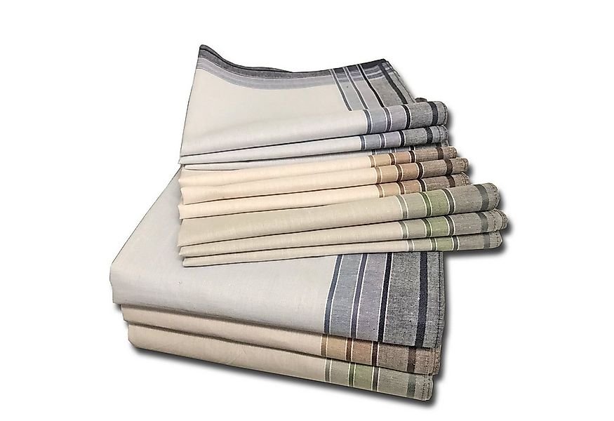 JEMIDI Handtuch Taschentücher aus Baumwolle - 12x Stofftaschentücher im Set günstig online kaufen