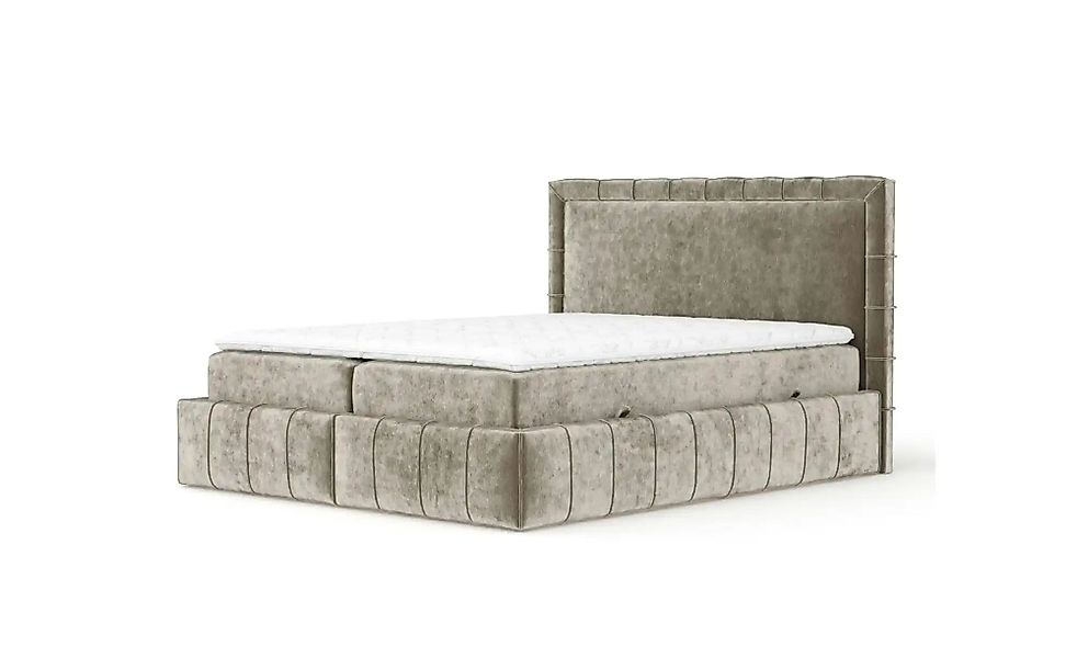 Boxspringbett mit Stauraum   ¦ beige ¦ Maße (cm): B: 207 H: 123 Betten > Ko günstig online kaufen
