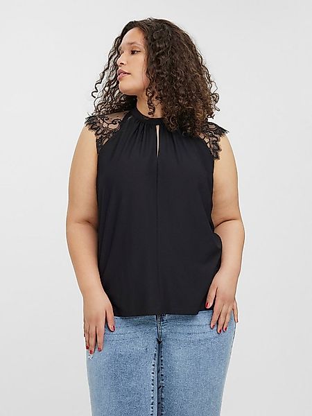 Vero Moda Curve Spitzenshirt VMMILLA SL LACE TOP NOOS CUR Materialmix, regu günstig online kaufen