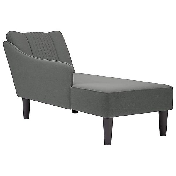 vidaXL Chaiselongue, Chaiselongue mit Rechter Armlehne Dunkelgrau Stoff günstig online kaufen