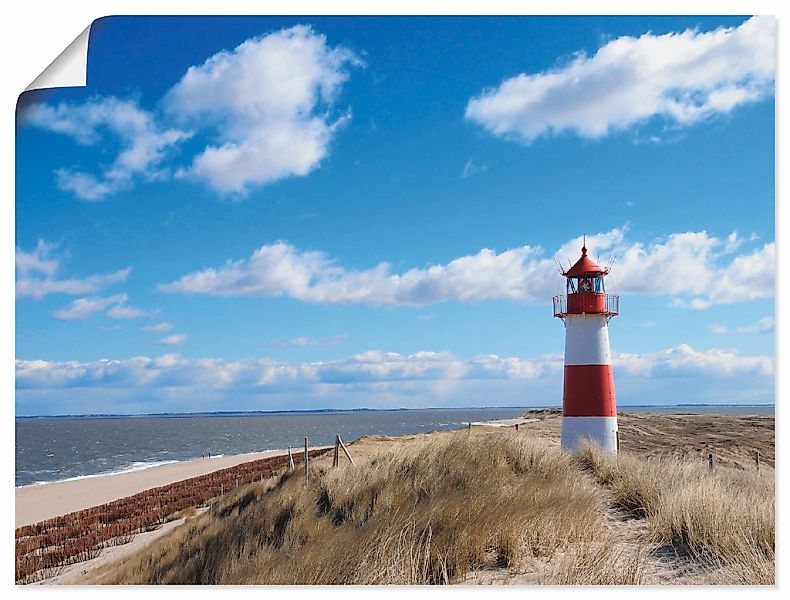 Artland "Leuchtturm Sylt" Gebäude 1 Stk. tlg. als Leinwandbild, Poster in v günstig online kaufen