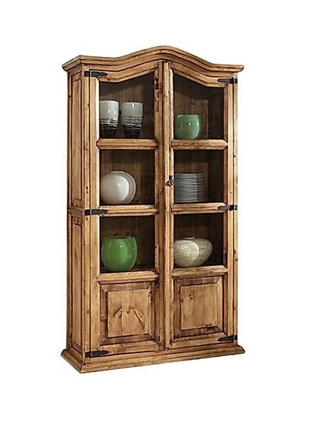 WOLF MÖBEL Vitrine MEXIKO Vitrine mit 2 Glastüren - 3 Einlegeböden (106x43x günstig online kaufen