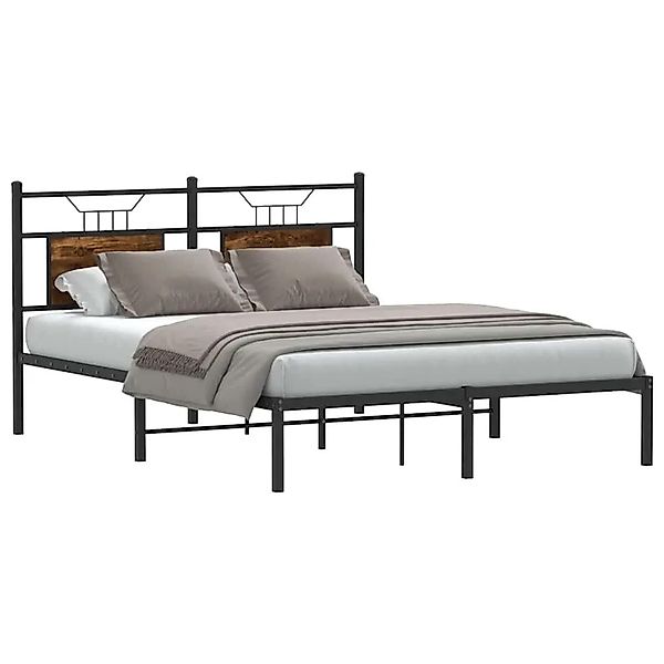 vidaXL Bettgestell ohne Matratze Räuchereiche 137x190 cm Holzwerkstoff 4106 günstig online kaufen