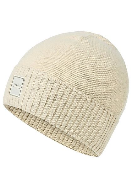 BOSS ORANGE Beanie Akaio_R_Hat Ton in Ton Logo-Badge günstig online kaufen