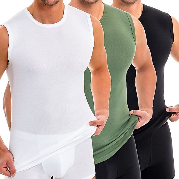 HERMKO Achseltop 3040 3er Pack Herren günstig online kaufen