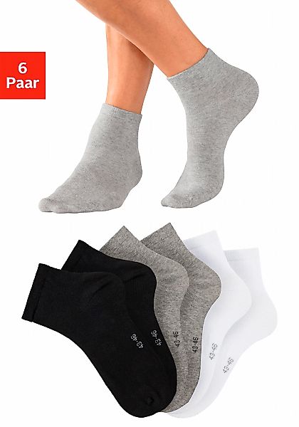 Bench. Kurzsocken Packung, 6 Paar tlg. mit eingestricktem Markenlogo im Bün günstig online kaufen