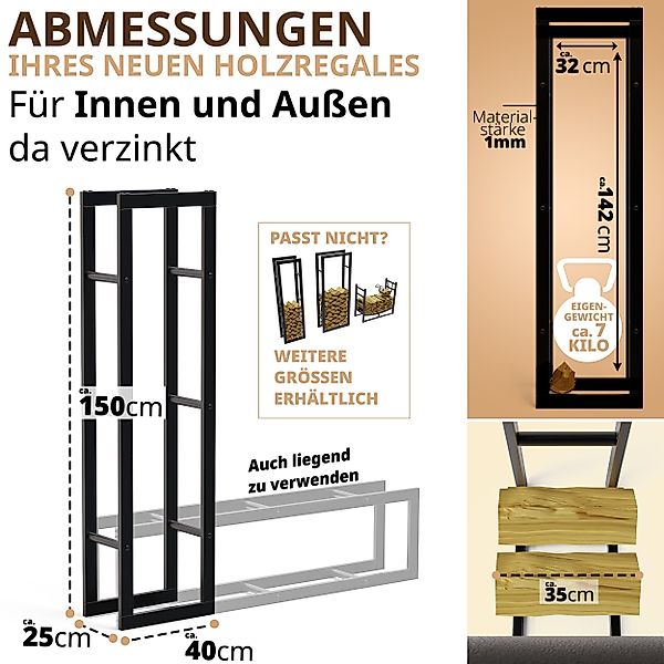 LAWA Living and Lifestyle Kaminholzregal Metall günstig online kaufen