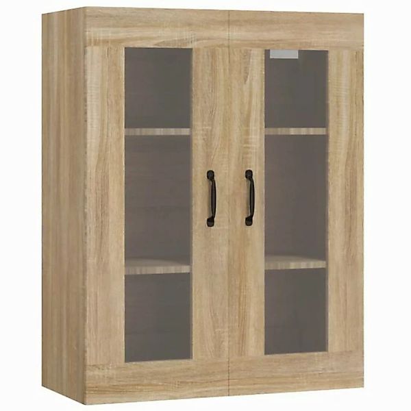 vidaXL Hängeschrank Hängeschrank Sonoma Eiche 69,5x34x90 cm Glas Vitrine günstig online kaufen