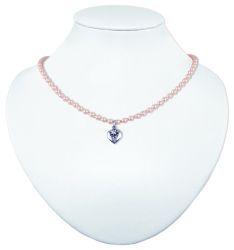 LUISIA® Perlenkette Halskette Luna mit Herz günstig online kaufen